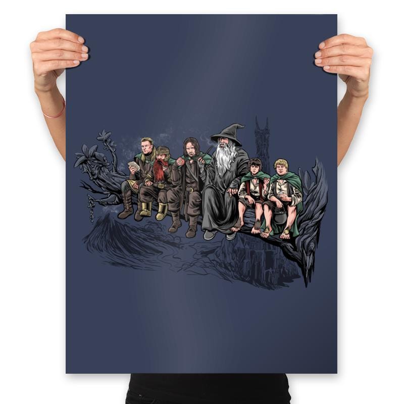 The Fellowship of the Lunch - Prints Posters RIPT Apparel 18x24 / Navy