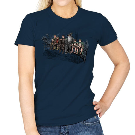 The Fellowship of the Lunch - Womens T-Shirts RIPT Apparel Small / Navy