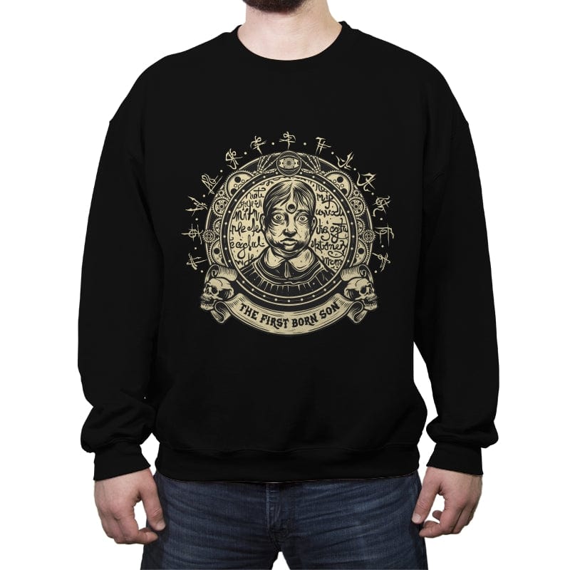 The First Born Son - Crew Neck Sweatshirt Crew Neck Sweatshirt RIPT Apparel Small / Black