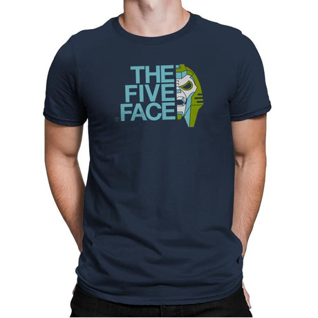 The Five Face Exclusive - Mens Premium T-Shirts RIPT Apparel Small / Midnight Navy