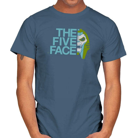 The Five Face Exclusive - Mens T-Shirts RIPT Apparel Small / Indigo Blue