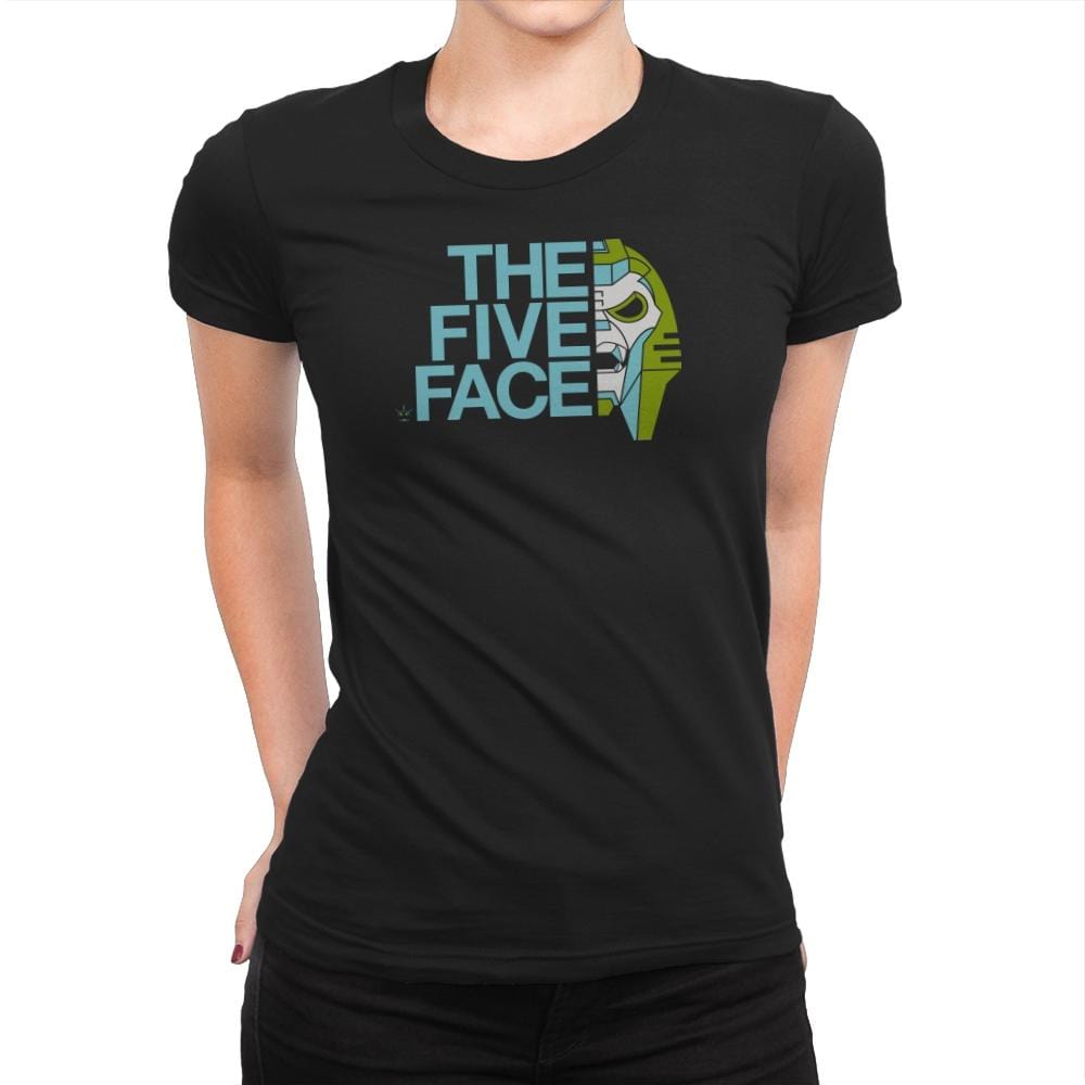The Five Face Exclusive - Womens Premium T-Shirts RIPT Apparel Small / Black
