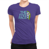The Five Face Exclusive - Womens Premium T-Shirts RIPT Apparel Small / Purple Rush