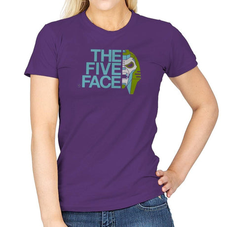 The Five Face Exclusive - Womens T-Shirts RIPT Apparel Small / Purple