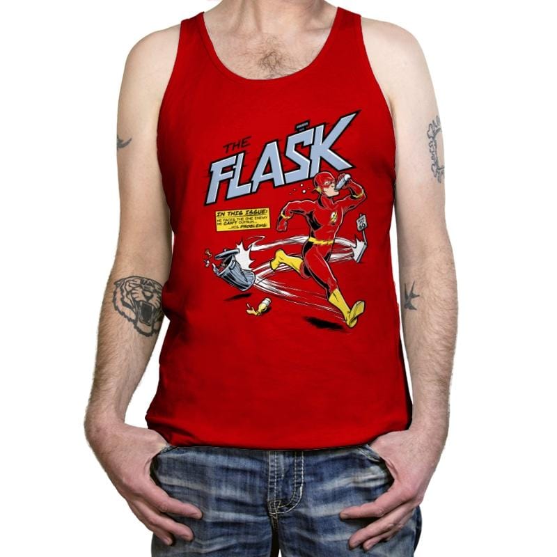 The Flask - Tanktop Tanktop RIPT Apparel X-Small / Red