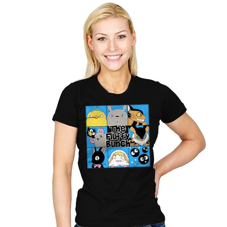 The Fluffy Bunch - Womens T-Shirts RIPT Apparel Small / Black