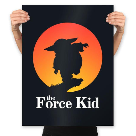 The Force Kid - Prints Posters RIPT Apparel 18x24 / Black