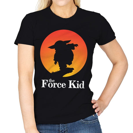 The Force Kid - Womens T-Shirts RIPT Apparel Small / Black