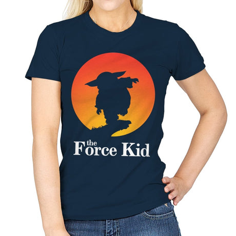 The Force Kid - Womens T-Shirts RIPT Apparel Small / Navy