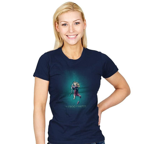 The Frog of Water - Womens T-Shirts RIPT Apparel Small / Navy