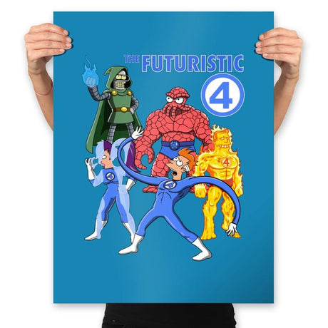 The Futuristic 4 - Prints Posters RIPT Apparel 18x24 / Sapphire