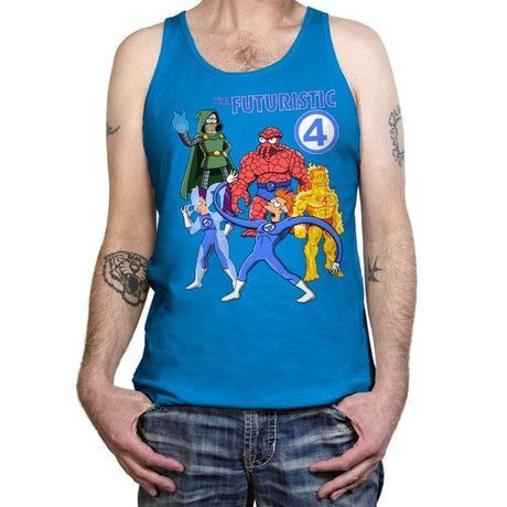 The Futuristic 4 - Tanktop Tanktop RIPT Apparel X-Small / Teal