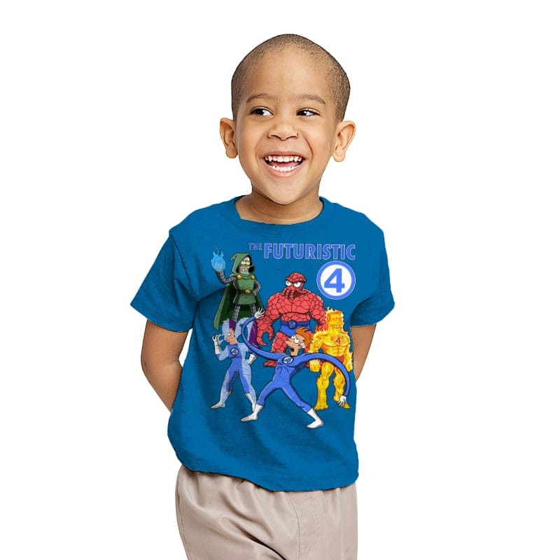 The Futuristic 4 - Youth T-Shirts RIPT Apparel X-small / Sapphire