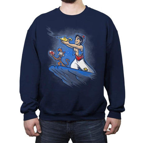 The Genie King - Crew Neck Sweatshirt Crew Neck Sweatshirt RIPT Apparel Small / Navy