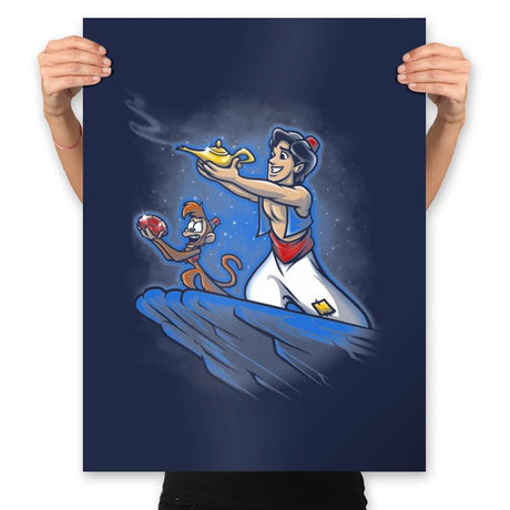The Genie King - Prints Posters RIPT Apparel 18x24 / Navy