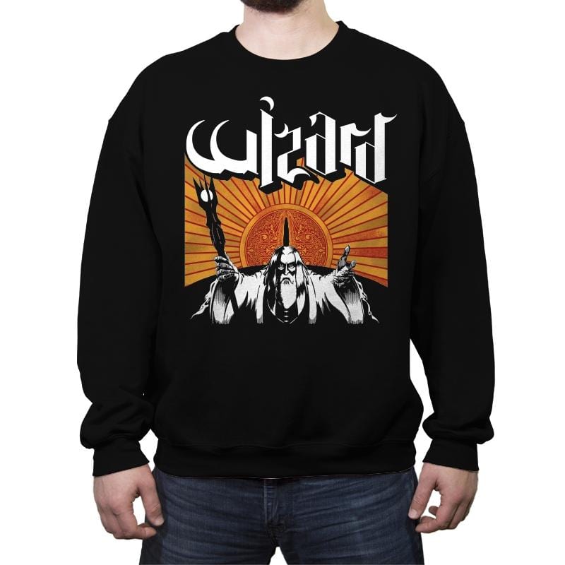 The Ghost of a White Wizard - Crew Neck Sweatshirt Crew Neck Sweatshirt RIPT Apparel Small / Black