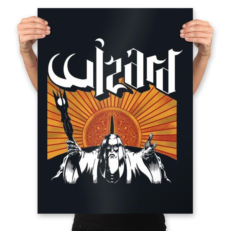 The Ghost of a White Wizard - Prints Posters RIPT Apparel 18x24 / Black