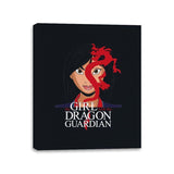 The Girl With The Dragon Guardian - Canvas Wraps Canvas Wraps RIPT Apparel 11x14 / Black