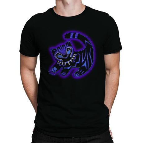 The Glowing Panther King - Best Seller - Mens Premium T-Shirts RIPT Apparel Small / Black