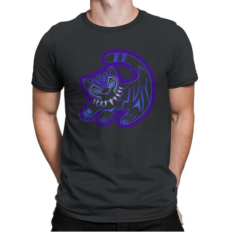 The Glowing Panther King - Best Seller - Mens Premium T-Shirts RIPT Apparel Small / Heavy Metal