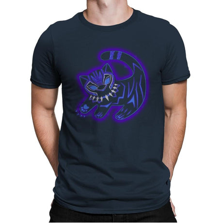 The Glowing Panther King - Best Seller - Mens Premium T-Shirts RIPT Apparel Small / Indigo