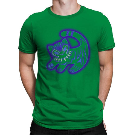 The Glowing Panther King - Best Seller - Mens Premium T-Shirts RIPT Apparel Small / Kelly Green