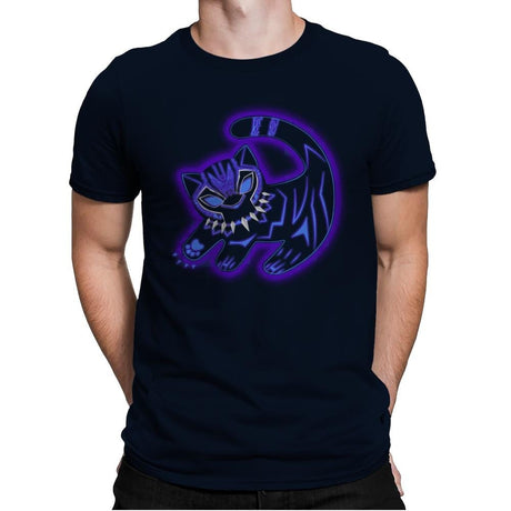 The Glowing Panther King - Best Seller - Mens Premium T-Shirts RIPT Apparel Small / Midnight Navy