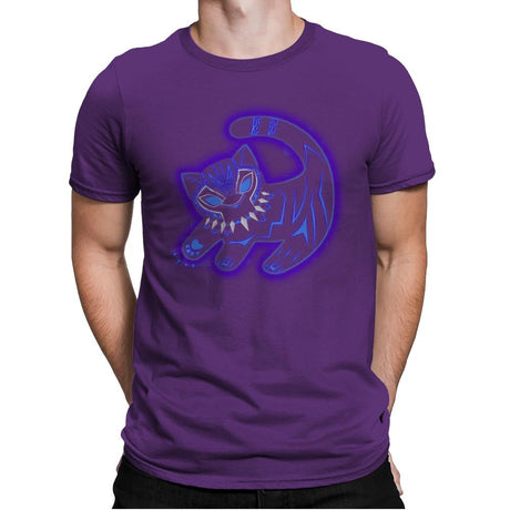 The Glowing Panther King - Best Seller - Mens Premium T-Shirts RIPT Apparel Small / Purple Rush