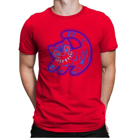 The Glowing Panther King - Best Seller - Mens Premium T-Shirts RIPT Apparel Small / Red