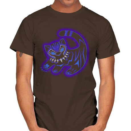 The Glowing Panther King - Best Seller - Mens T-Shirts RIPT Apparel Small / Dark Chocolate