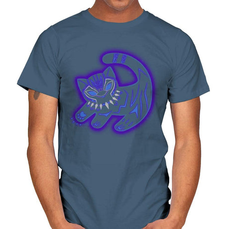 The Glowing Panther King - Best Seller - Mens T-Shirts RIPT Apparel Small / Indigo Blue