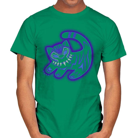 The Glowing Panther King - Best Seller - Mens T-Shirts RIPT Apparel Small / Kelly Green