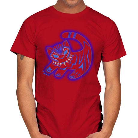 The Glowing Panther King - Best Seller - Mens T-Shirts RIPT Apparel Small / Red