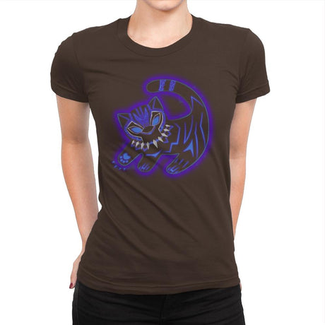 The Glowing Panther King - Best Seller - Womens Premium T-Shirts RIPT Apparel Small / Dark Chocolate