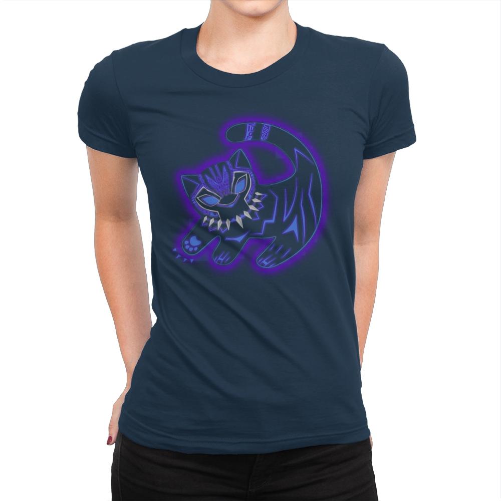 The Glowing Panther King - Best Seller - Womens Premium T-Shirts RIPT Apparel Small / Midnight Navy