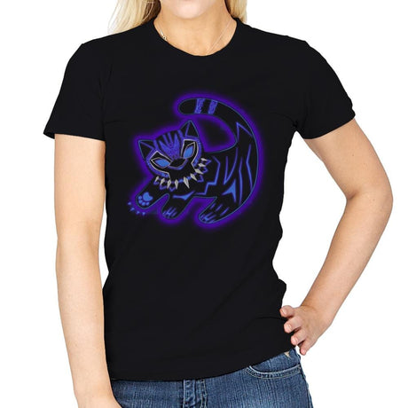 The Glowing Panther King - Best Seller - Womens T-Shirts RIPT Apparel Small / Black