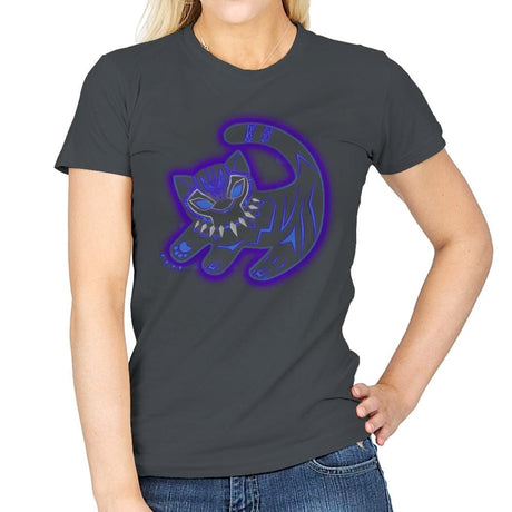 The Glowing Panther King - Best Seller - Womens T-Shirts RIPT Apparel Small / Charcoal