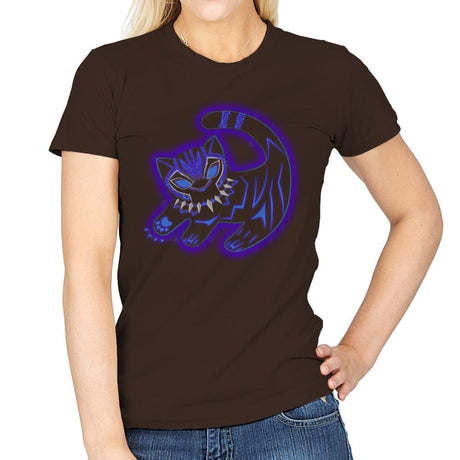 The Glowing Panther King - Best Seller - Womens T-Shirts RIPT Apparel Small / Dark Chocolate