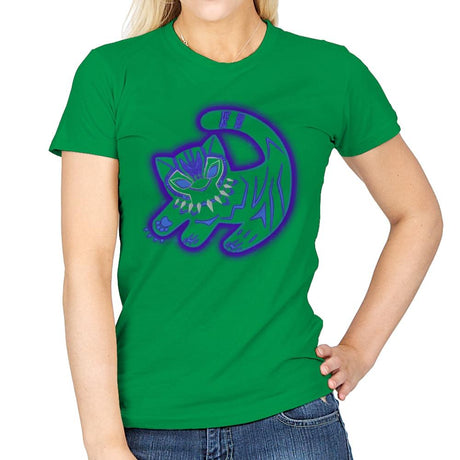 The Glowing Panther King - Best Seller - Womens T-Shirts RIPT Apparel Small / Irish Green