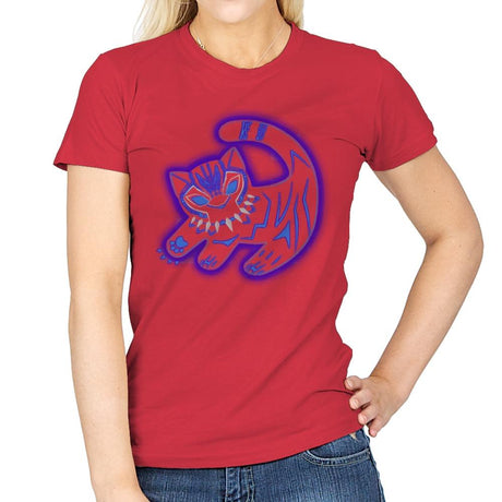 The Glowing Panther King - Best Seller - Womens T-Shirts RIPT Apparel Small / Red