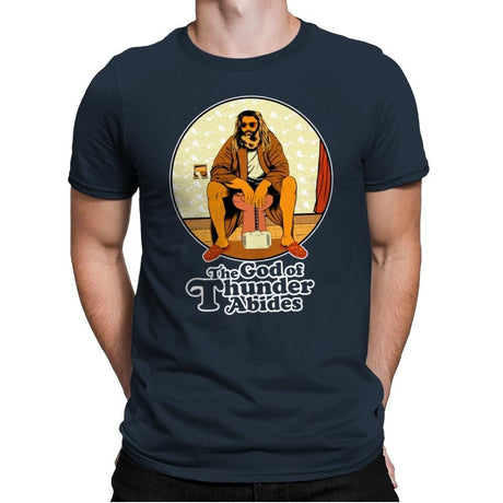 The God of Thunder Abides - Anytime - Mens Premium T-Shirts RIPT Apparel Small / Indigo
