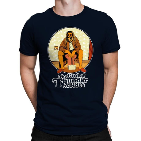 The God of Thunder Abides - Anytime - Mens Premium T-Shirts RIPT Apparel Small / Midnight Navy