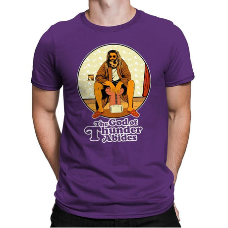 The God of Thunder Abides - Anytime - Mens Premium T-Shirts RIPT Apparel Small / Purple Rush
