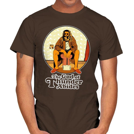 The God of Thunder Abides - Anytime - Mens T-Shirts RIPT Apparel Small / Dark Chocolate