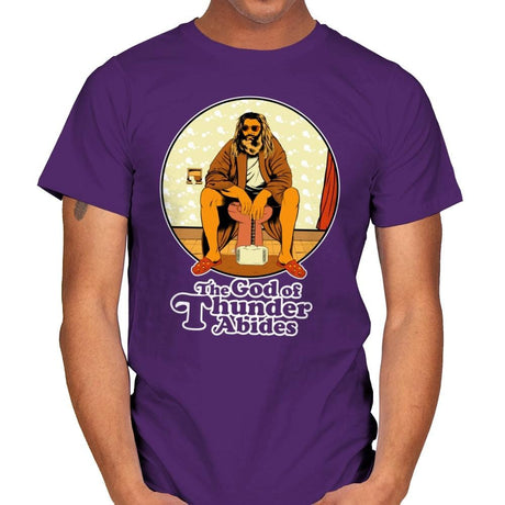 The God of Thunder Abides - Anytime - Mens T-Shirts RIPT Apparel Small / Purple