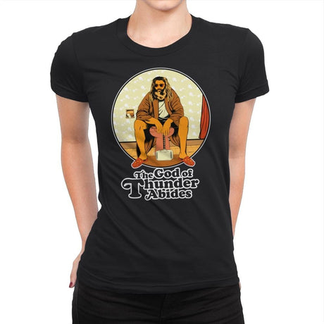 The God of Thunder Abides - Anytime - Womens Premium T-Shirts RIPT Apparel Small / Black