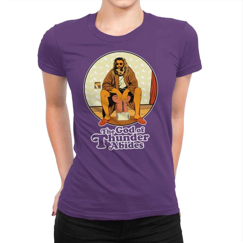 The God of Thunder Abides - Anytime - Womens Premium T-Shirts RIPT Apparel Small / Purple Rush