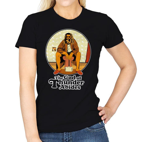 The God of Thunder Abides - Anytime - Womens T-Shirts RIPT Apparel Small / Black