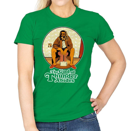 The God of Thunder Abides - Anytime - Womens T-Shirts RIPT Apparel Small / Irish Green