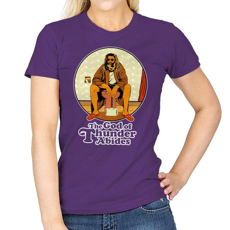 The God of Thunder Abides - Anytime - Womens T-Shirts RIPT Apparel Small / Purple